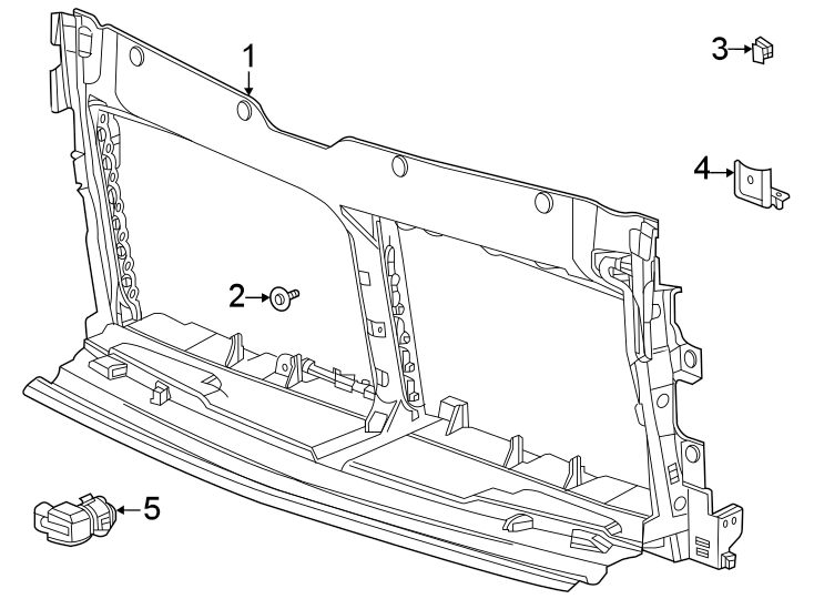 Diagram Front panels. for your 2021 Chevrolet Suburban  Premier Sport Utility 3.0L Duramax 6 cylinder DIESEL A/T 4WD 