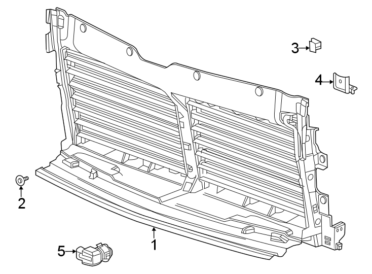 Diagram Front panels. for your 2024 Chevrolet Suburban  Commercial Sport Utility  