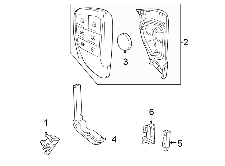 Keyless entry components.