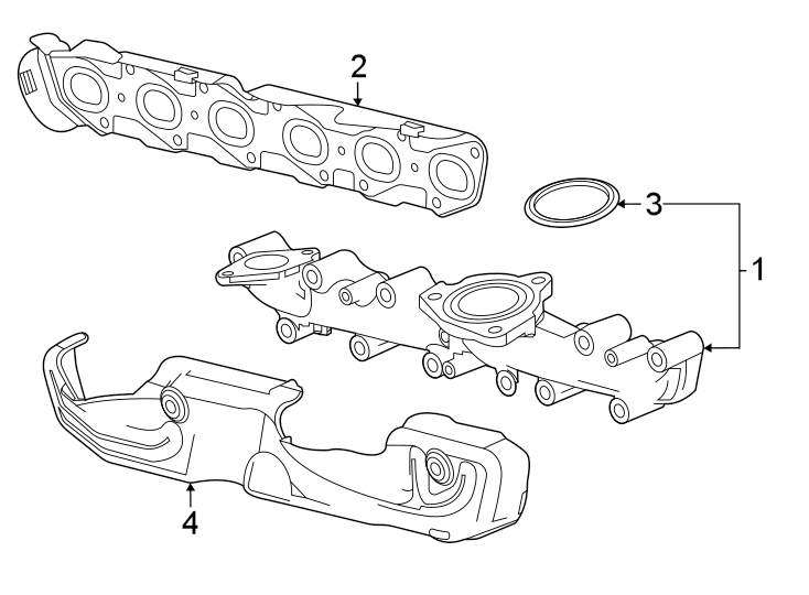 Exhaust system. Manifold. Diagram