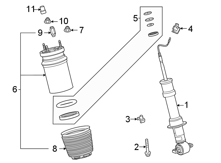 Diagram Front suspension. Struts & components. for your 2004 GMC Sierra 2500 HD 6.6L Duramax V8 DIESEL M/T RWD WT Crew Cab Pickup Fleetside 