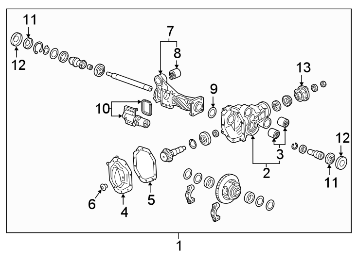 Diagram Front suspension. Carrier & components. for your 2024 Chevrolet Suburban  LS Sport Utility 3.0L Duramax 6 cylinder DIESEL A/T 4WD 