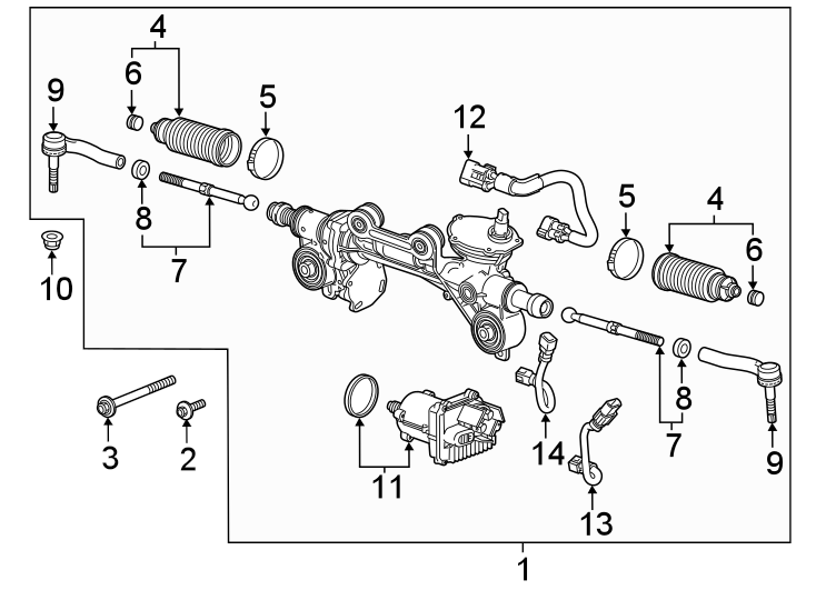 Diagram Steering gear & linkage. for your 2009 GMC Sierra 2500 HD 6.6L Duramax V8 DIESEL A/T RWD SLE Crew Cab Pickup Fleetside 