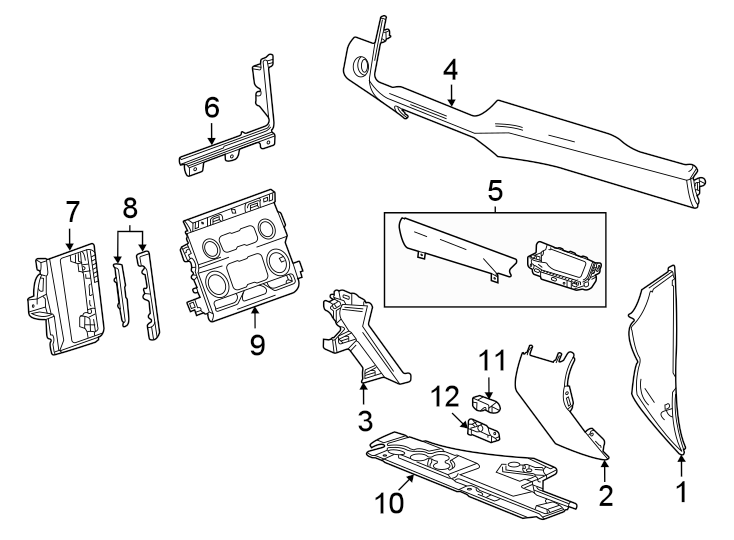 Diagram Instrument panel components. for your 2002 Buick Century   