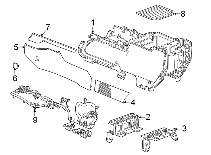 Center console.