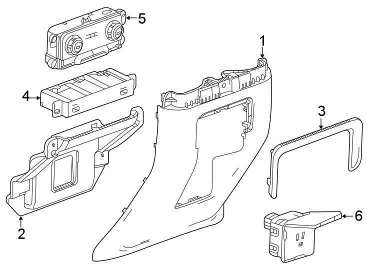 Center console.