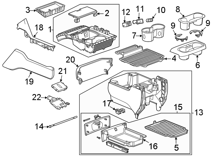 13Center console.https://images.simplepart.com/images/parts/motor/fullsize/GA21460.png