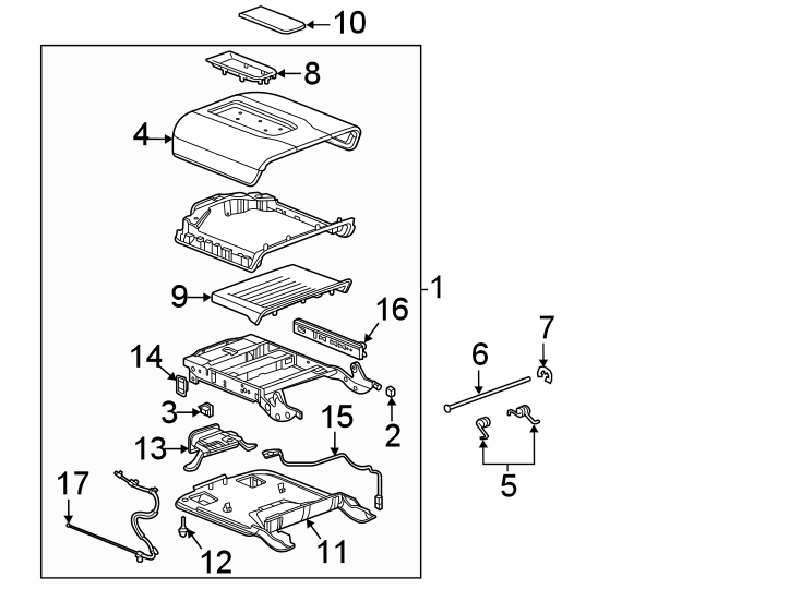 Center console. Diagram