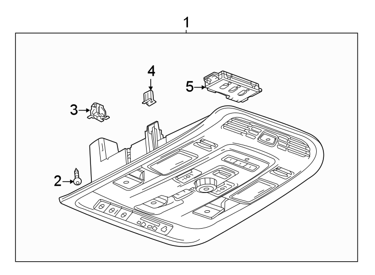 Diagram Overhead console. for your 2021 Chevrolet Suburban  Commercial Sport Utility  