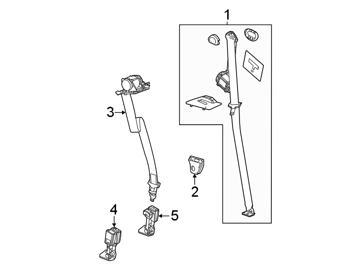 2Restraint systems. Rear seat belts.https://images.simplepart.com/images/parts/motor/fullsize/GA21488.png