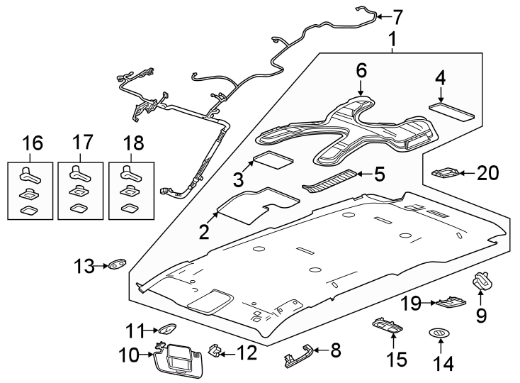 Diagram Interior trim. for your 1999 Buick Century   