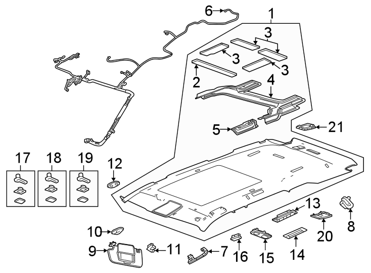 Diagram Interior trim. for your 1999 Buick Century   