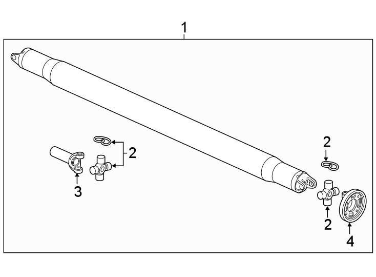 Diagram Rear suspension. Drive shaft. for your GMC