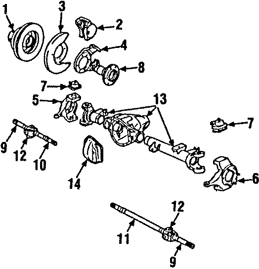 2FRONT SUSPENSION. BRAKE COMPONENTS.https://images.simplepart.com/images/parts/motor/fullsize/GA85100.png