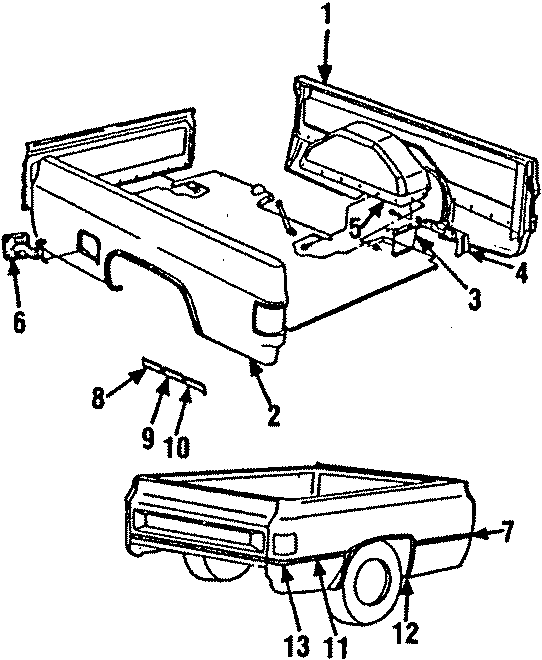 PICK UP BOX. SIDE PANEL.