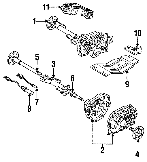 Diagram FRONT SUSPENSION. CARRIER & COMPONENTS. for your 2019 GMC Sierra 2500 HD 6.6L Duramax V8 DIESEL A/T RWD Denali Crew Cab Pickup Fleetside 