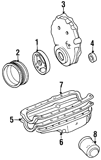 Diagram ENGINE PARTS. for your 2005 Chevrolet Silverado 2500 HD WT Extended Cab Pickup Fleetside  