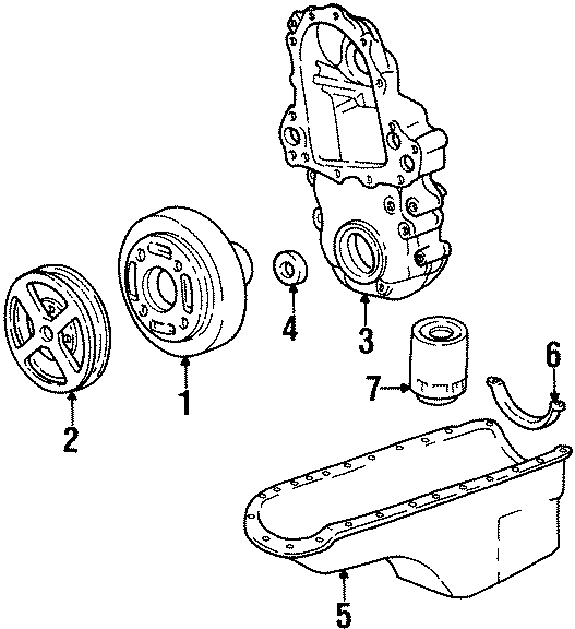 Diagram ENGINE PARTS. for your 2005 Chevrolet Uplander    