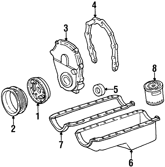 Diagram ENGINE PARTS. for your 2005 Chevrolet Express 2500   