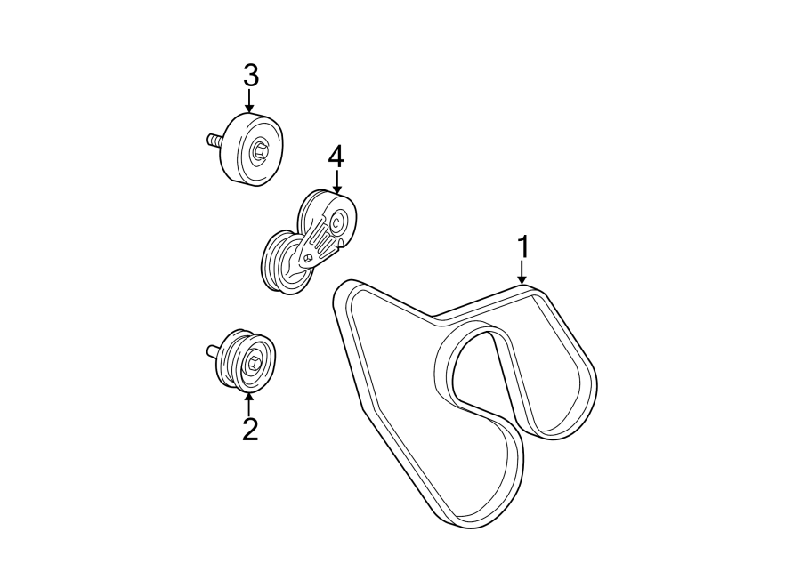 Diagram Belts & pulleys. for your Cadillac Escalade EXT  