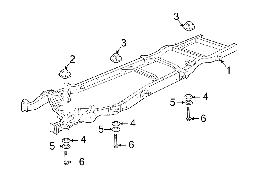 Diagram Frame & components. Tail gate. for your 2011 GMC Sierra 2500 HD 6.0L Vortec V8 FLEX A/T 4WD SLT Crew Cab Pickup 