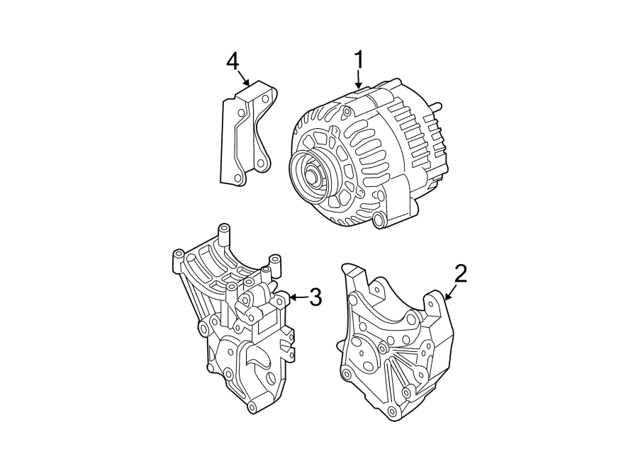 Diagram ALTERNATOR. for your 2023 Cadillac XT5 Livery Hearse  