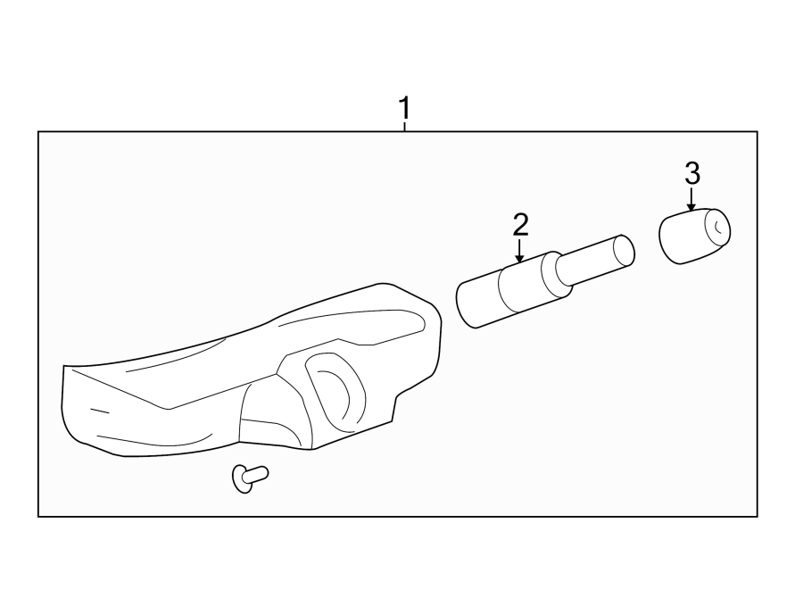 Diagram TIRE PRESSURE MONITOR COMPONENTS. for your 2016 GMC Sierra 2500 HD 6.0L Vortec V8 A/T 4WD SLE Standard Cab Pickup 