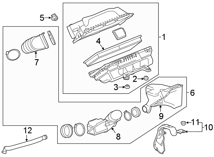 Diagram AIR INTAKE. for your Cadillac CTS  