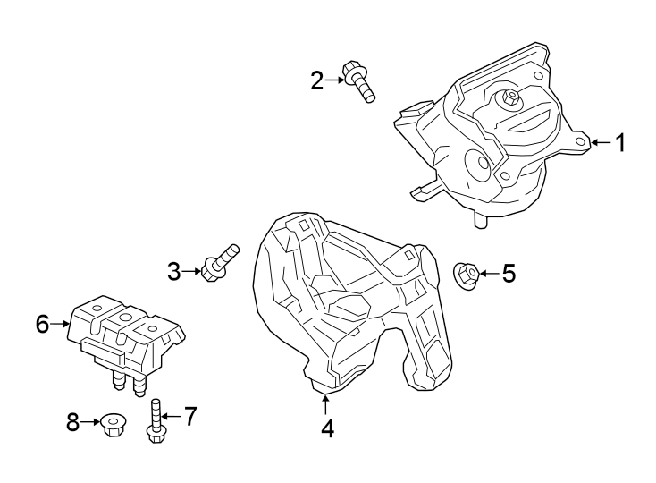 Diagram ENGINE & TRANS MOUNTING. for your 2013 Chevrolet Avalanche Black Diamond LS Crew Cab Pickup Fleetside  