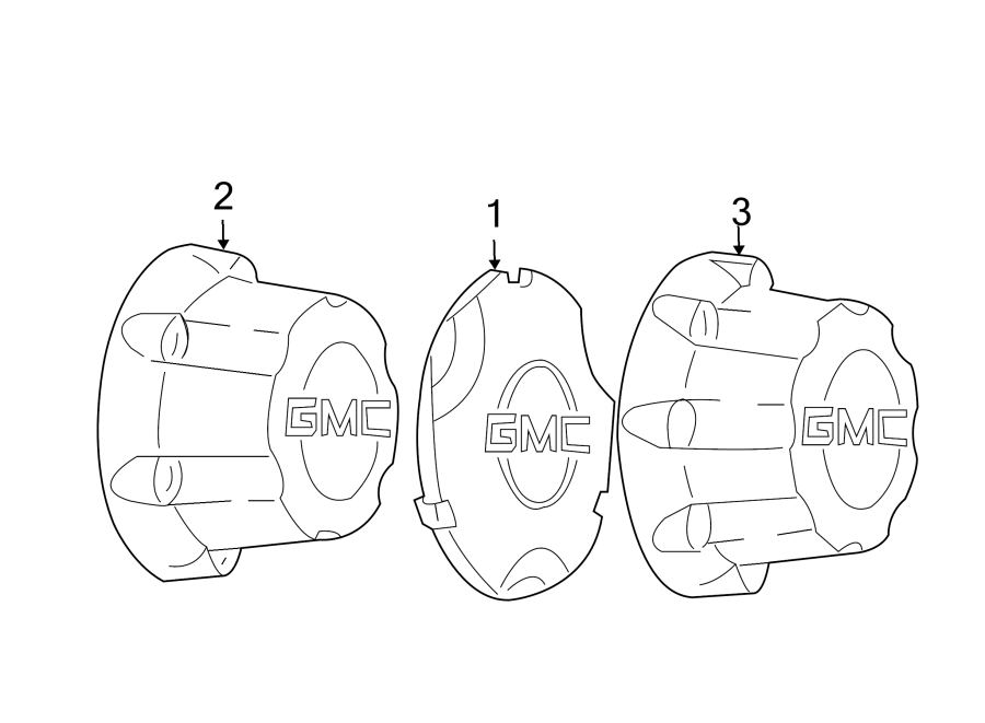 Diagram WHEELS. COVERS & TRIM. for your 2005 Chevrolet Silverado 2500 HD WT Standard Cab Pickup Fleetside 6.6L Duramax V8 DIESEL A/T 4WD 