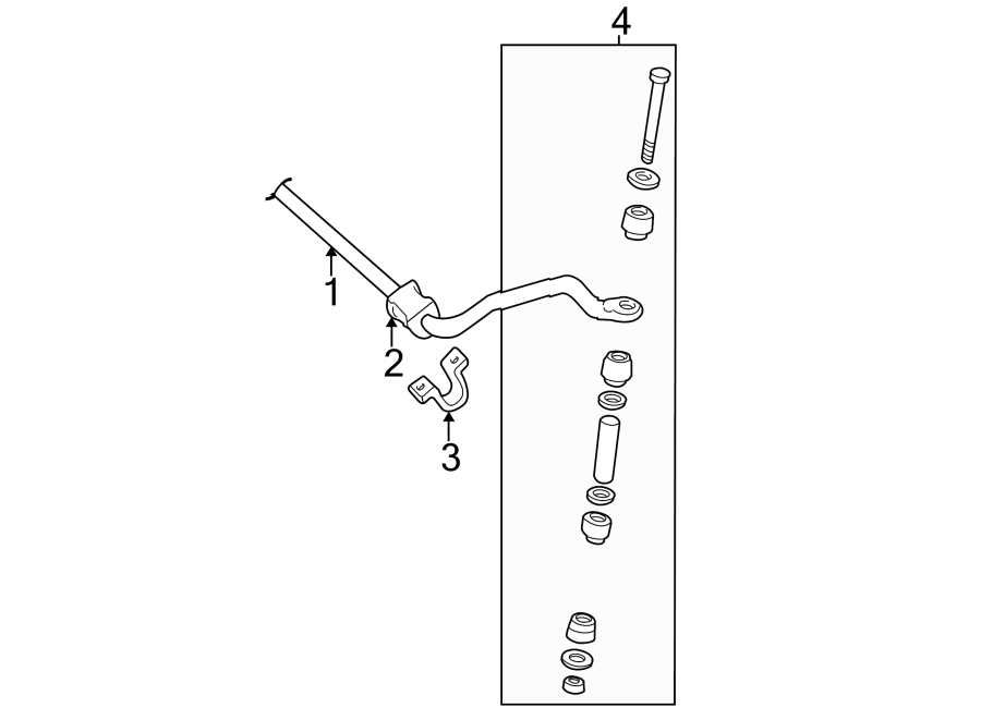 Diagram Front suspension. Stabilizer bar & components. for your 2018 GMC Sierra 2500 HD 6.6L Duramax V8 DIESEL A/T RWD SLT Extended Cab Pickup Fleetside 