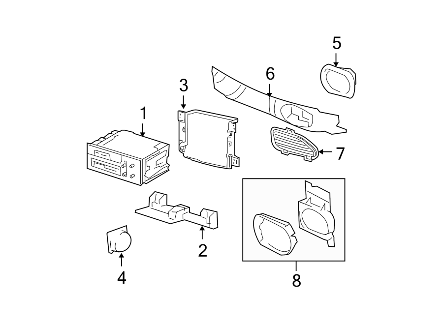 1Instrument panel. Sound system.https://images.simplepart.com/images/parts/motor/fullsize/GB03425.png