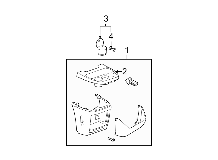 Diagram Front console. for your 2014 Chevrolet Spark   