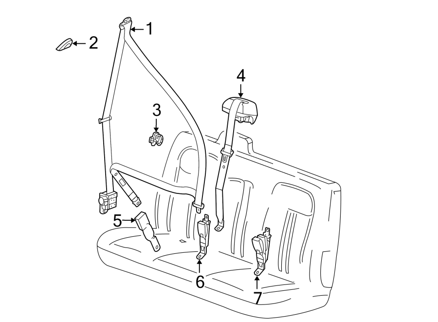 RESTRAINT SYSTEMS. REAR SEAT BELTS.