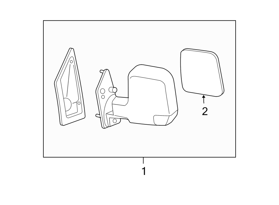 Diagram Front door. Outside mirrors. for your 2006 GMC Sierra 3500 8.1L Vortec V8 M/T RWD WT Extended Cab Pickup 