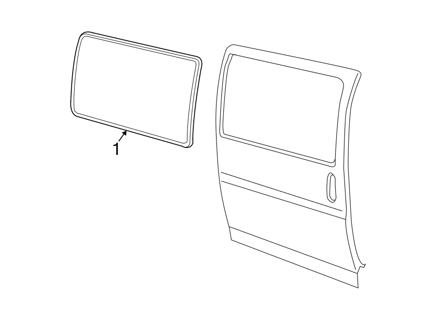 SIDE LOADING DOOR. GLASS & HARDWARE.