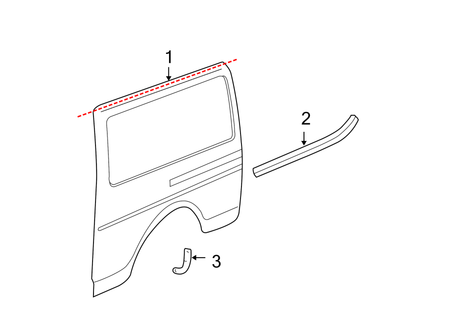 1Body side panels. Exterior trim. Side panel & components.https://images.simplepart.com/images/parts/motor/fullsize/GB03620.png