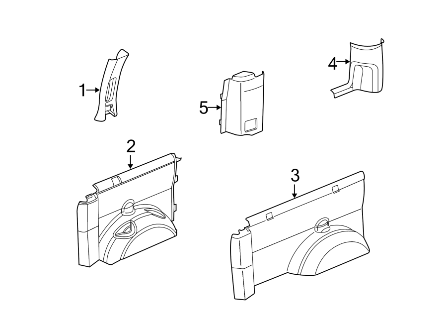 Body side panels. Interior trim.