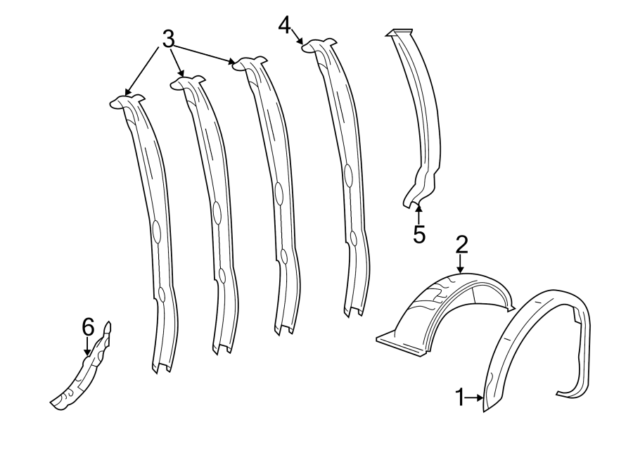 Body side panels. Inner structure.