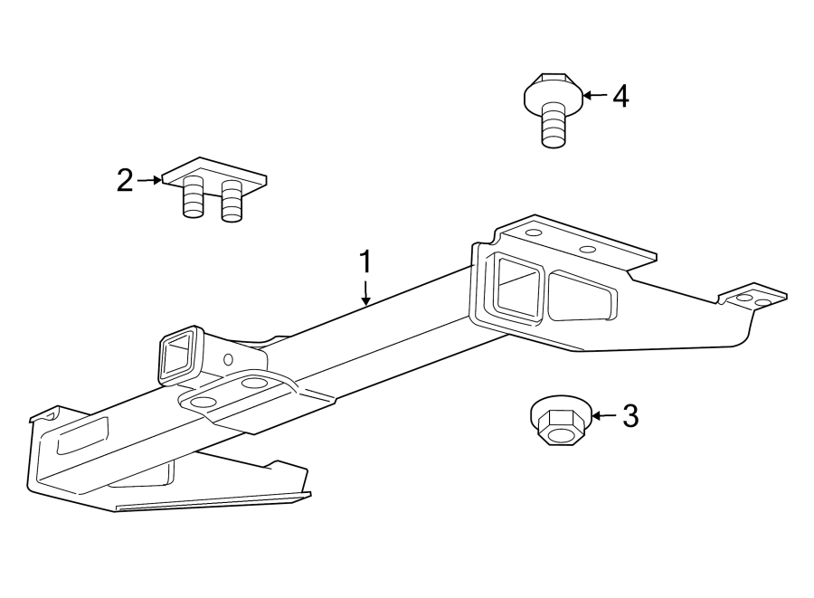 Diagram Rear bumper. Trailer hitch components. for your 2014 GMC Sierra 2500 HD 6.0L Vortec V8 CNG A/T 4WD SLE Crew Cab Pickup Fleetside 