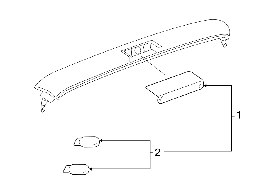 Diagram REAR LAMPS. HIGH MOUNTED STOP LAMP. for your 2005 Chevrolet Silverado 1500 LS Crew Cab Pickup 4.8L Vortec V8 A/T 4WD 