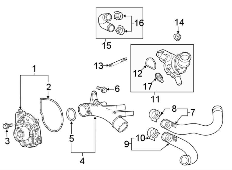 Diagram WATER PUMP. for your 2019 Chevrolet Equinox   