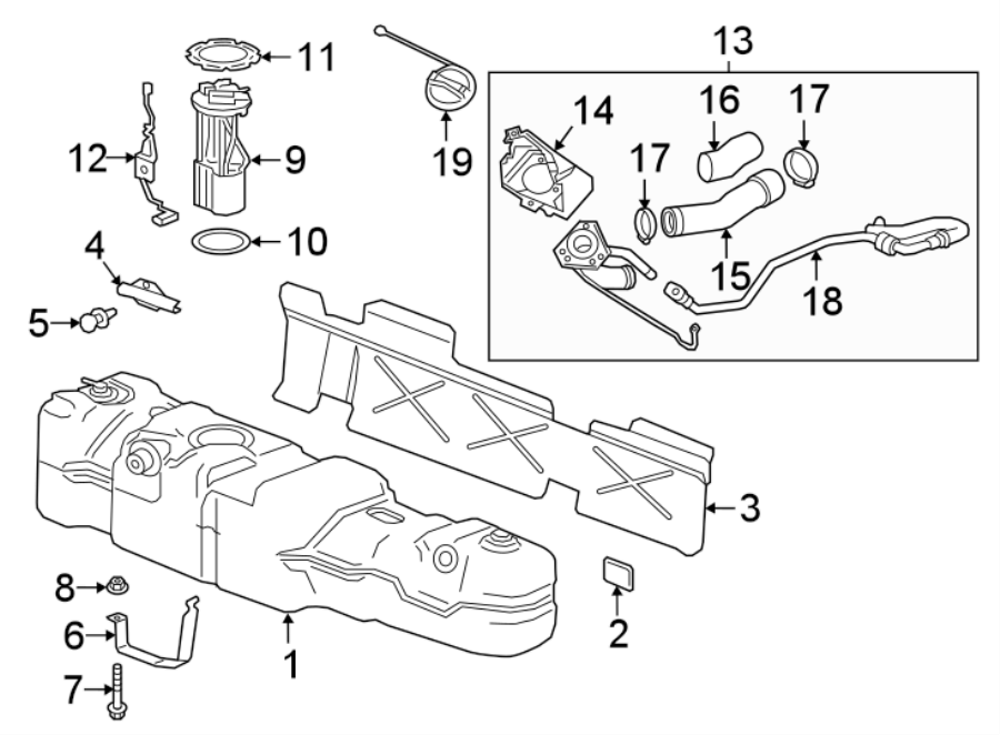 Diagram FUEL SYSTEM COMPONENTS. for your 1991 Buick Century   