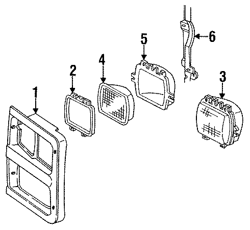 Diagram FRONT LAMPS. HEADLAMP COMPONENTS. for your 2010 Cadillac Escalade EXT   