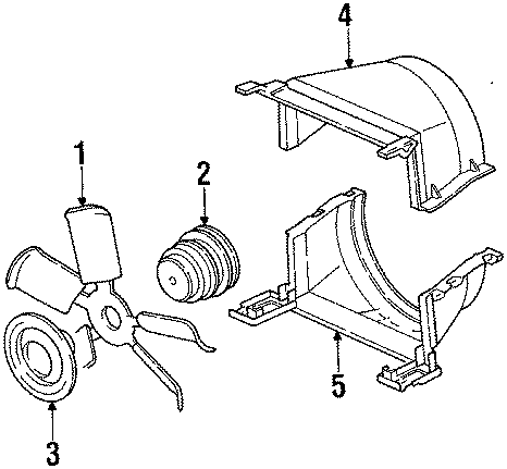 Diagram COOLING FAN. for your 2001 Chevrolet Blazer LT Sport Utility 4.3L Vortec V6 A/T 4WD 