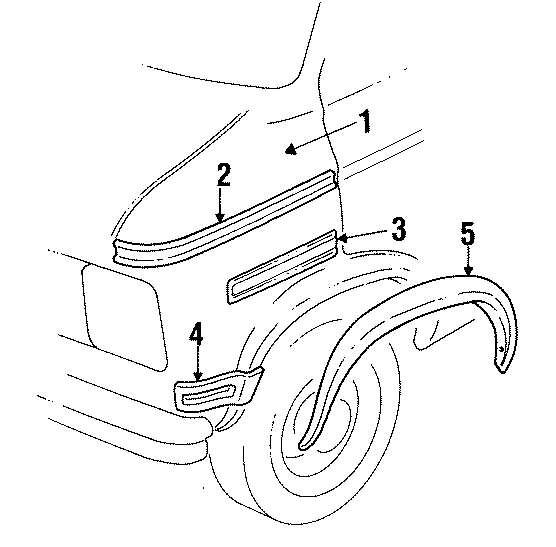 EXTERIOR TRIM. FENDER & COMPONENTS.