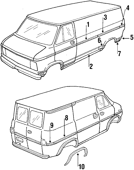 SIDE PANEL. EXTERIOR TRIM.