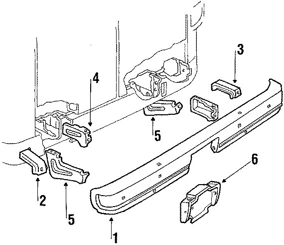 REAR BUMPER. BUMPER & COMPONENTS.