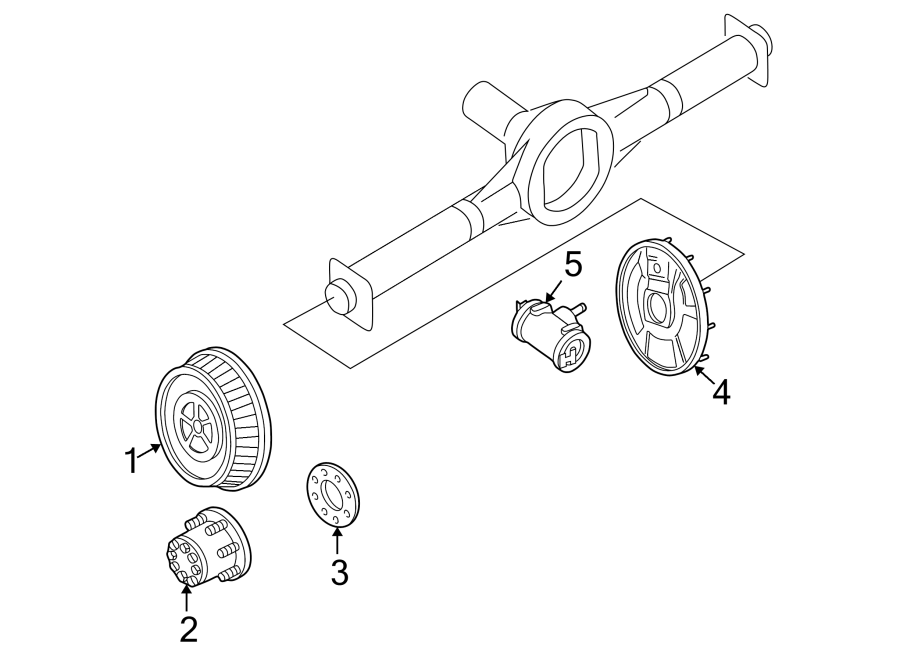 REAR SUSPENSION. BRAKE COMPONENTS.