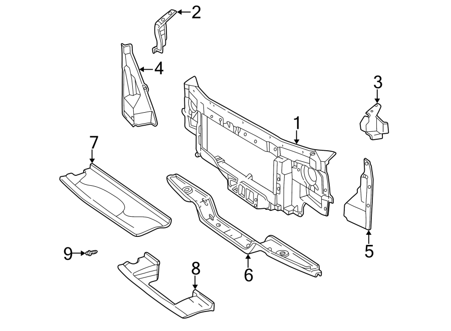 Diagram RADIATOR SUPPORT. for your 2021 Chevrolet Blazer   